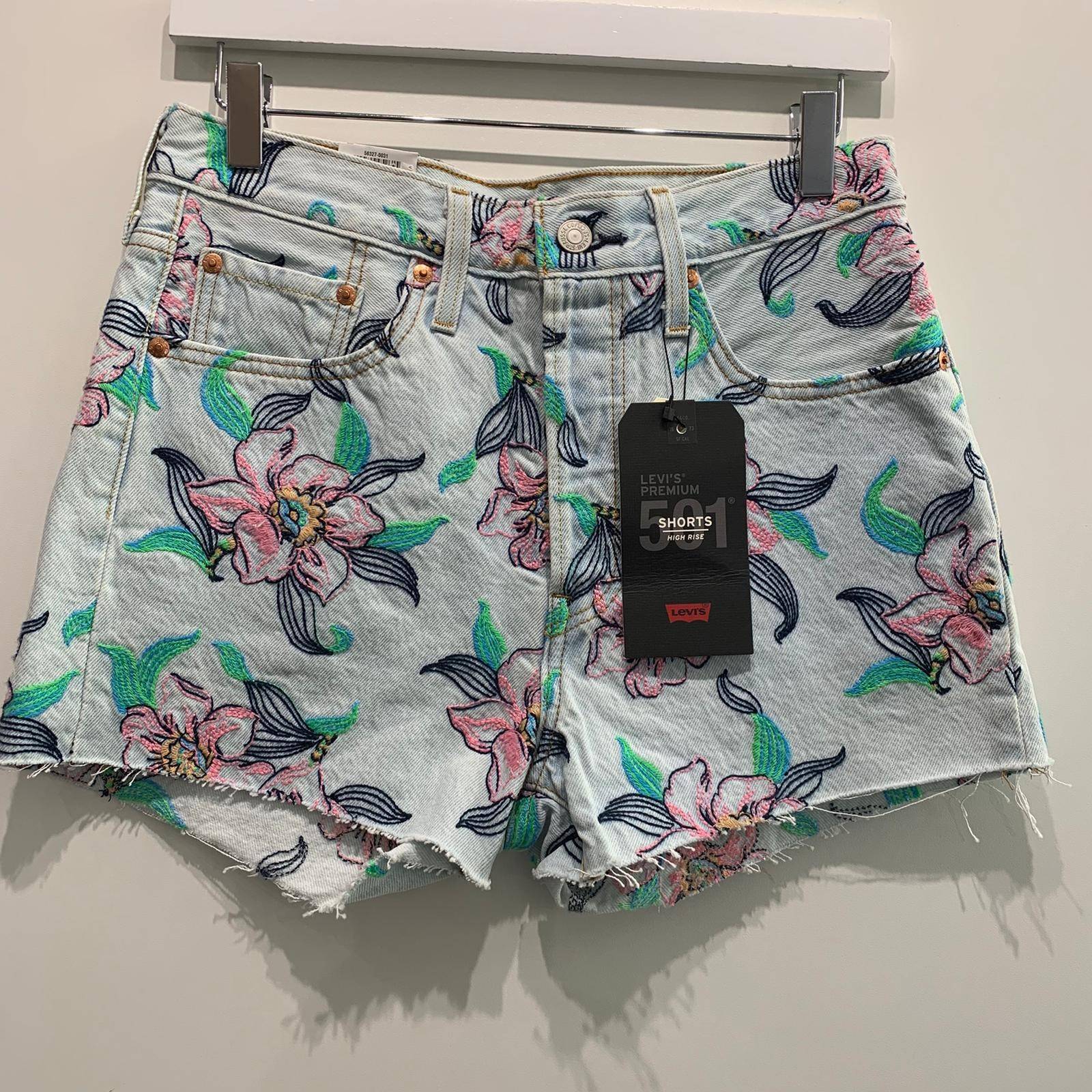 levi's floral shorts