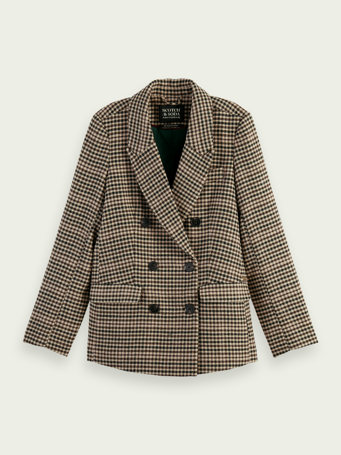 SCOTCH & SODA - Winter Frost Check Double Breasted Blazer – Energy ...