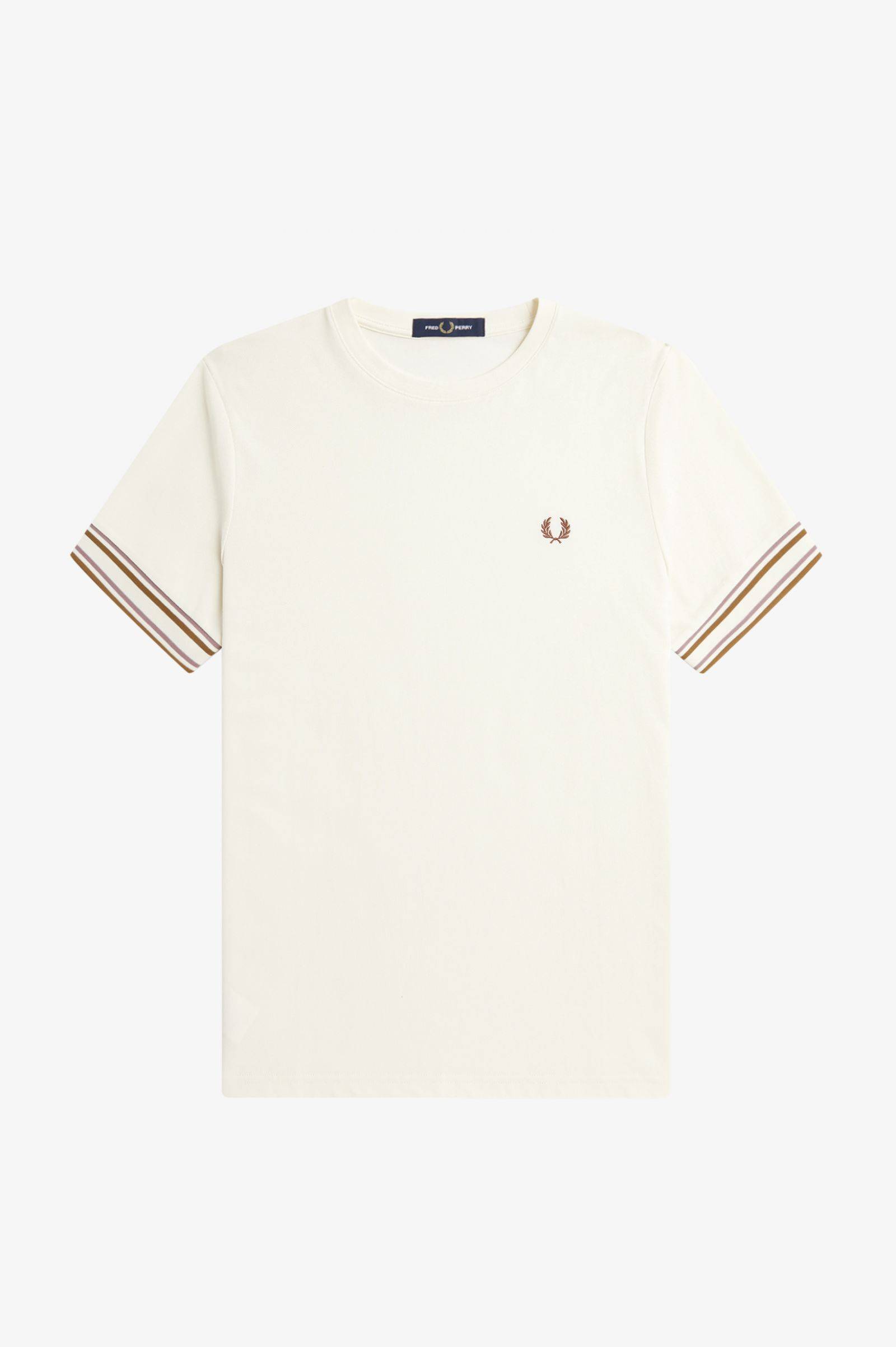 FRED PERRY - Ecru Bold Tipped Pique T-shirt – Energy Clothing Stamford